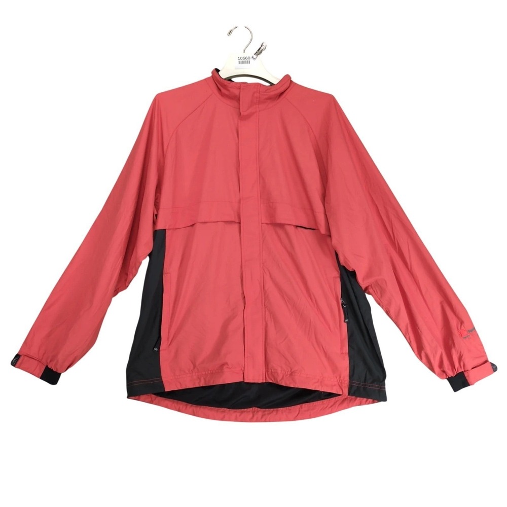 Cutter & Buck Orange Windbreaker Mens L Vented‎ Full Zip Lightweight Gorpcore